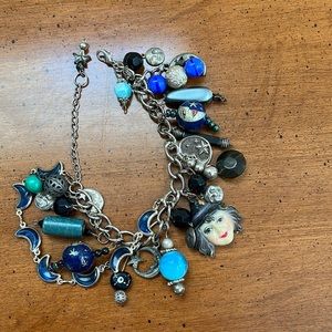 Mystical Blue Moon Charm Bracelet